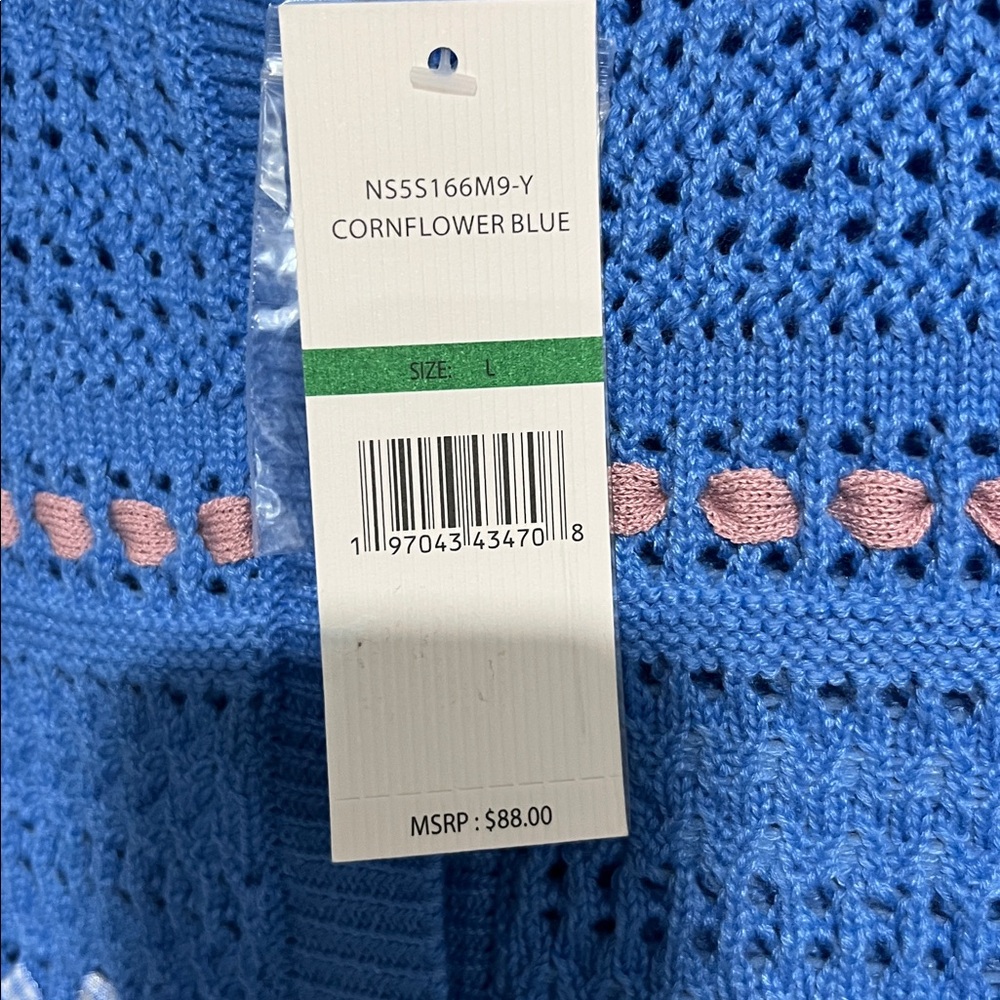NANETTE NANETTE LEPORE LINEN-BLEND CARDIGAN size Large - Picture 4 of 4